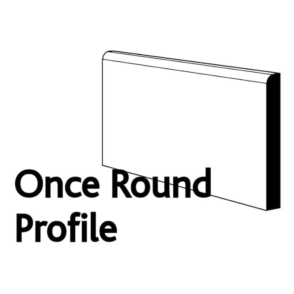 image 1 of PACK OF 10 (Total 10 Units) - 18mm x 119mm White Primed MDF 9mm One Edge Round Skirting Board - 2700mm Length