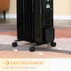 image 6 of HOMCOM Oil Filled Radiator Space Heater W/3 Heat Settings & Remote Control Black