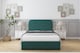image 1 of Sloomy Belvoir Emerald Plush Bed Frame With 45" Upholstered Headboard 4'6 Double
