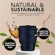 image 4 of Ecoffee Cup 8oz 240ml Reusable Eco-Friendly 100% Plant Based Coffee Cup with Silicone Lid & Sleeve - Melamine Free Travel Mug N/A | Dark Energy