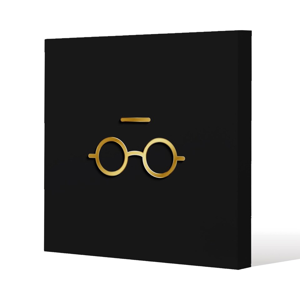 Unread gold (Canvas Print) / 46 x 46 x 4cm | Multi