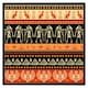 image 2 of Egyptian heiroglyphs in orange & black (Picture Frame) Brown | S