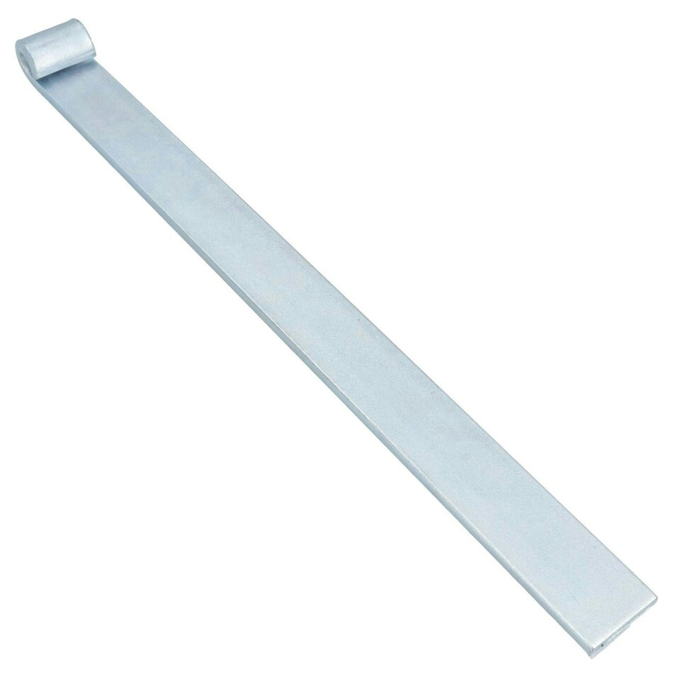 image 1 of HD Strap Tailgate Straight Hinge for 12.5mm Pins 460mm Long Zinc Plated 1pc | Silver