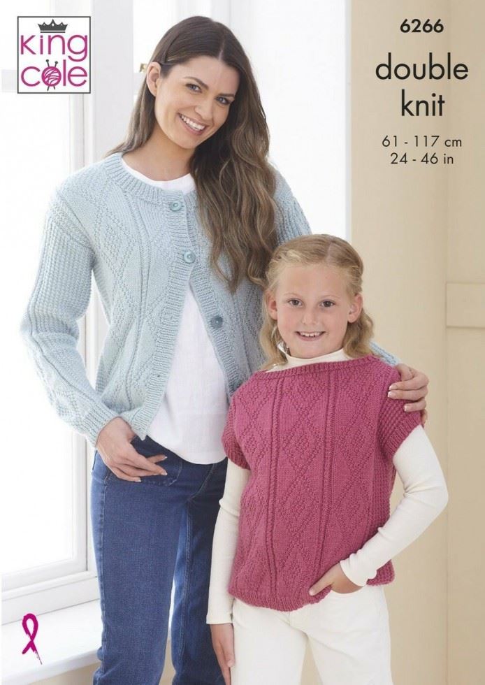 King Cole Orchard DK Knitting Pattern 6266, Cardigans, Sweaters and Tops for Kids, Teenagers, Men and Women - 24 - 46 Inches