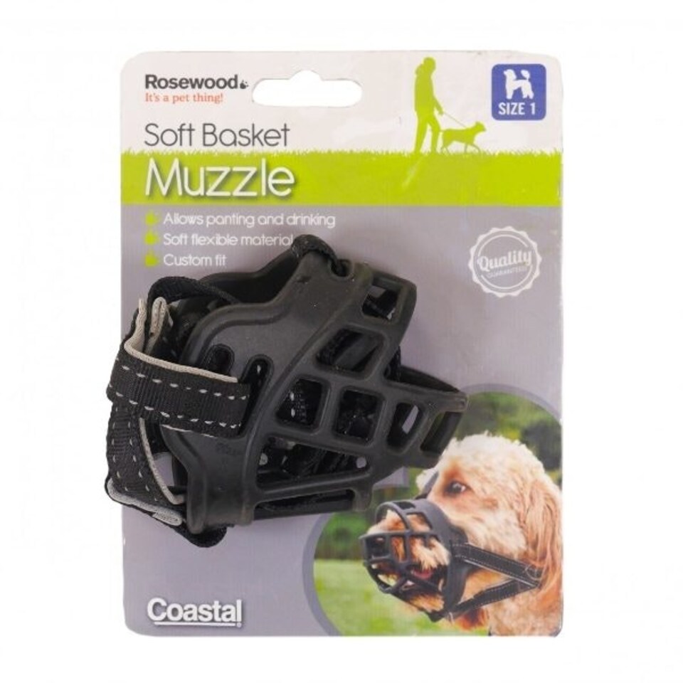 Rosewood Training Softbasket Muzzle Black Size 2