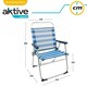 image 7 of Beach Chair Aktive Blue White 48 x 88 x 50 cm Aluminium Foldable (4 Units) N/A