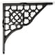image 3 of Hammer & Tongs Honeycomb Iron Shelf Bracket - D155mm - Black