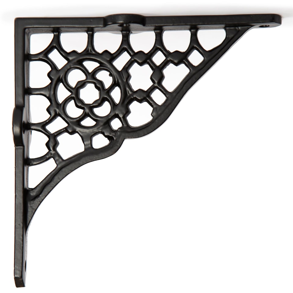 image 1 of Hammer & Tongs Honeycomb Iron Shelf Bracket - D155mm - Black