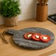 image 1 of Interiors By Premier Grey Marble Round Paddle Serving Board, Durable Natural Stone Board For Kitchen Use