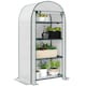 image 6 of Outsunny 80 x 49 x 160cm Mini Greenhouse Portable Green House with Shelf White
