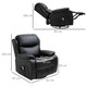 image 7 of HOMCOM Massage Recliner Chair Manual Reclining Chair with Footrest Remote Black