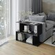 image 7 of 2-Tier Wooden Irregular Storage Unit - 80 cm Grey | Cedar Grey