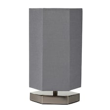 BHS Glow Kid's LED Hexagon Table Lamp, Grey Grey | Grey