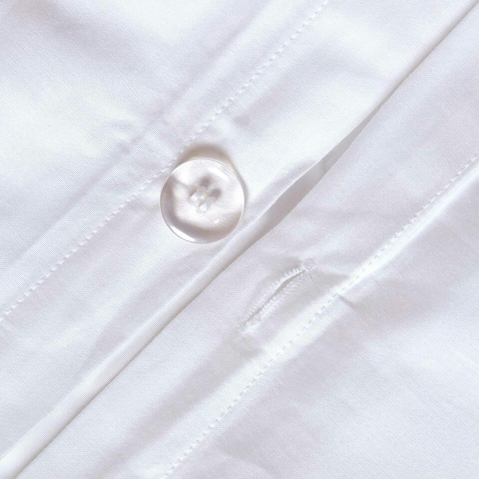 image 1 of Homescapes White Organic Cotton Cot Bed Duvet Cover Set 400 Thread Count | White | One Size