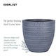 image 7 of Plaited Style Grey Round Garden Planter, Outdoor Plant Pot D24 H23 cm, 10.4 ltrs Cap.