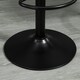 image 8 of HOMCOM Bar Stool Set of 2 Microfiber Cloth Adjustable Armless Chairs Grey