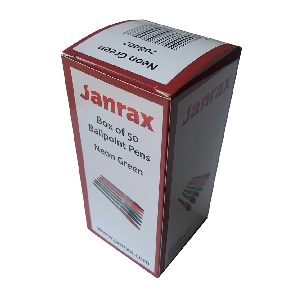 image 1 of Box of 50 Neon Green Ballpoint Pens Smooth Glide by Janrax