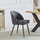 image 2 of Set of 2 Messina Fabric Dining Chairs - Dark Grey