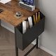 image 3 of MCC Direct Computer Desk L Shaped Corner Desk with Adjustable shelves - Lotus 120cm Brown | Brown