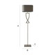 image 7 of ValueLights Katniss Large Silver Chrome Metal Floor Lamp with a Grey Fabric Oval Lampshade - Bulb Included Silver