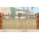 image 1 of Hampton Low Double Driveway Garden Gate - Pressure Treated Scandinavian Redwood - W2400 x H1200 mm | Brown | 1