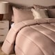 image 2 of OHS Soft Coverless 10.5 TOG Duvet Set Pillowcase Quilted Cover | Bronze | Natural | Single