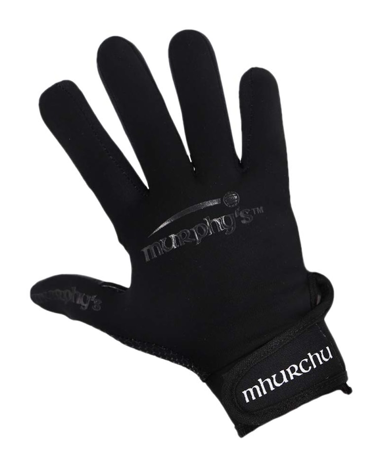 image 1 of Murphys Gaelic Football Adult's Players Gloves, Premium Latex, Gaa Superior Grip, Durable And Breathable Design Elasticated Wristband, Black, 8 - Small