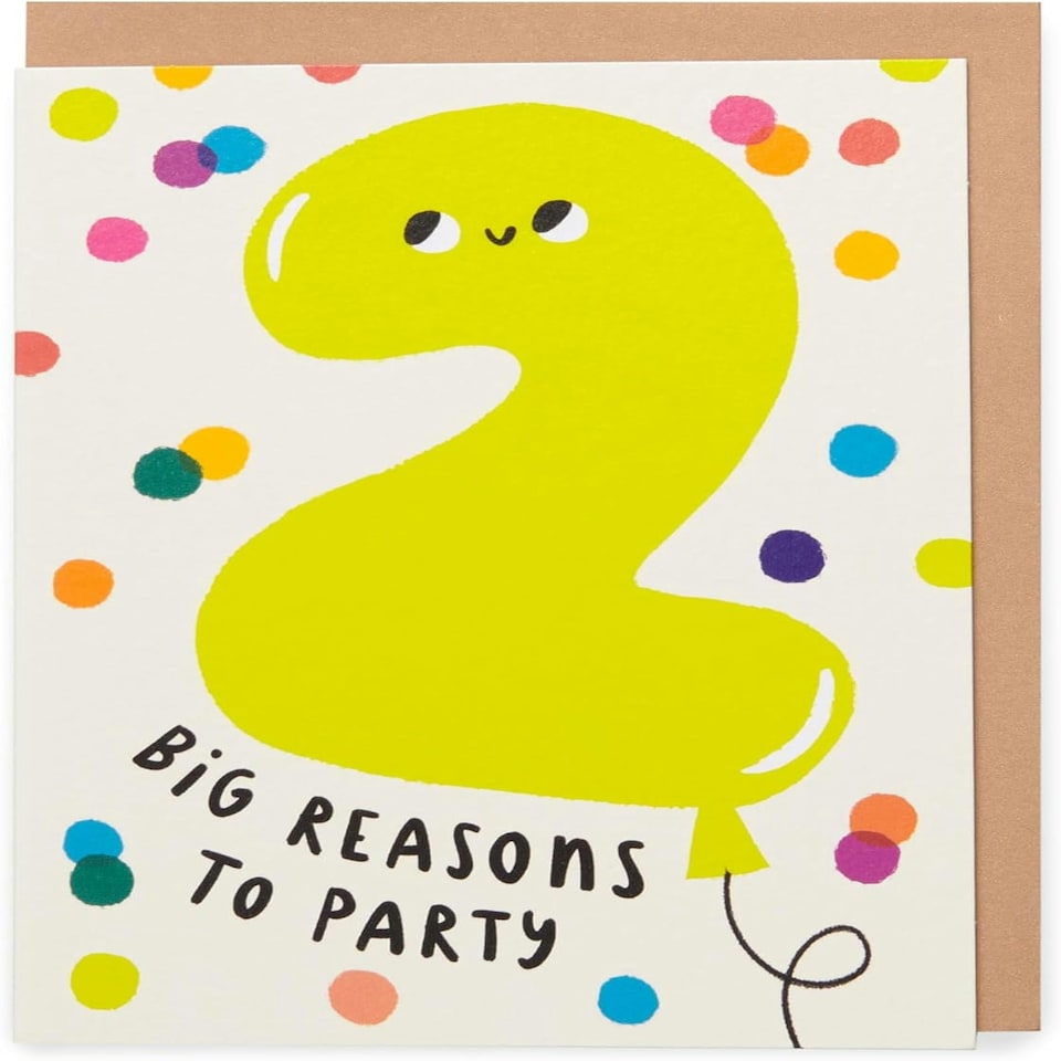 image 1 of Kindred Cute Design 2nd Birthday Card
