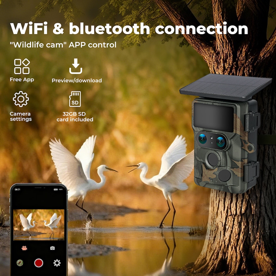 image 1 of Centra Solar Trail Camera 4K Dual Lens WiFi Bluetooth Wildlife Night Vision