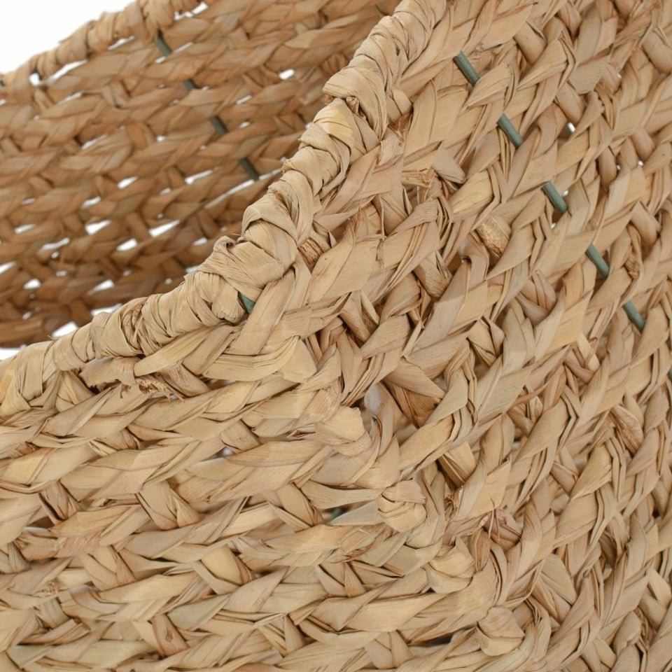 image 1 of Thatch Grass Woven Storage Basket Green | S