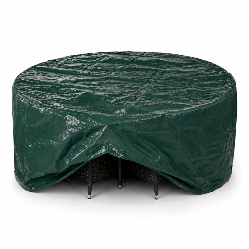 image 1 of Waterproof Garden Patio Furniture Round Table And Chair Cover | Green