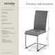 image 6 of Dining Chairs - cantilevered, high backrest, flat steel frame - Set of 2 Grey