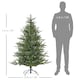 image 5 of HOMCOM 5ft Artificial Christmas Tree with 1724 Tips, Metal Base, Realistic Hinged mas Tree, Easy to Assemble, Green