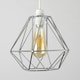 image 1 of ValueLights Pair Of Retro Style Chrome Metal Basket Cage Ceiling Pendant Light Shades