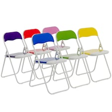 Harbour Housewares Harbour Housewares Coloured Padded Folding Chairs - 44cm - Multi - Pack of 6 | Multi | Multi
