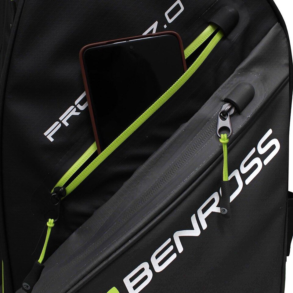 image 1 of Benross ProTec 7.0 Waterproof Stand Bag - Black/Charcoal/Lime