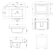 image 8 of Balterley Traditional Bathroom Wall Hung 1 Drawer Vanity Unit and 1 Tap Hole Marble Top Basin | Grey | Earl's Grey | 528 x 620 x 470mm