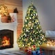image 2 of HOMCOM 1.8m 6ft PreLit Artificial Christmas Tree 200 LED Xmas Tree Holiday Decor with Decorative Balls Ornament Metal Stand