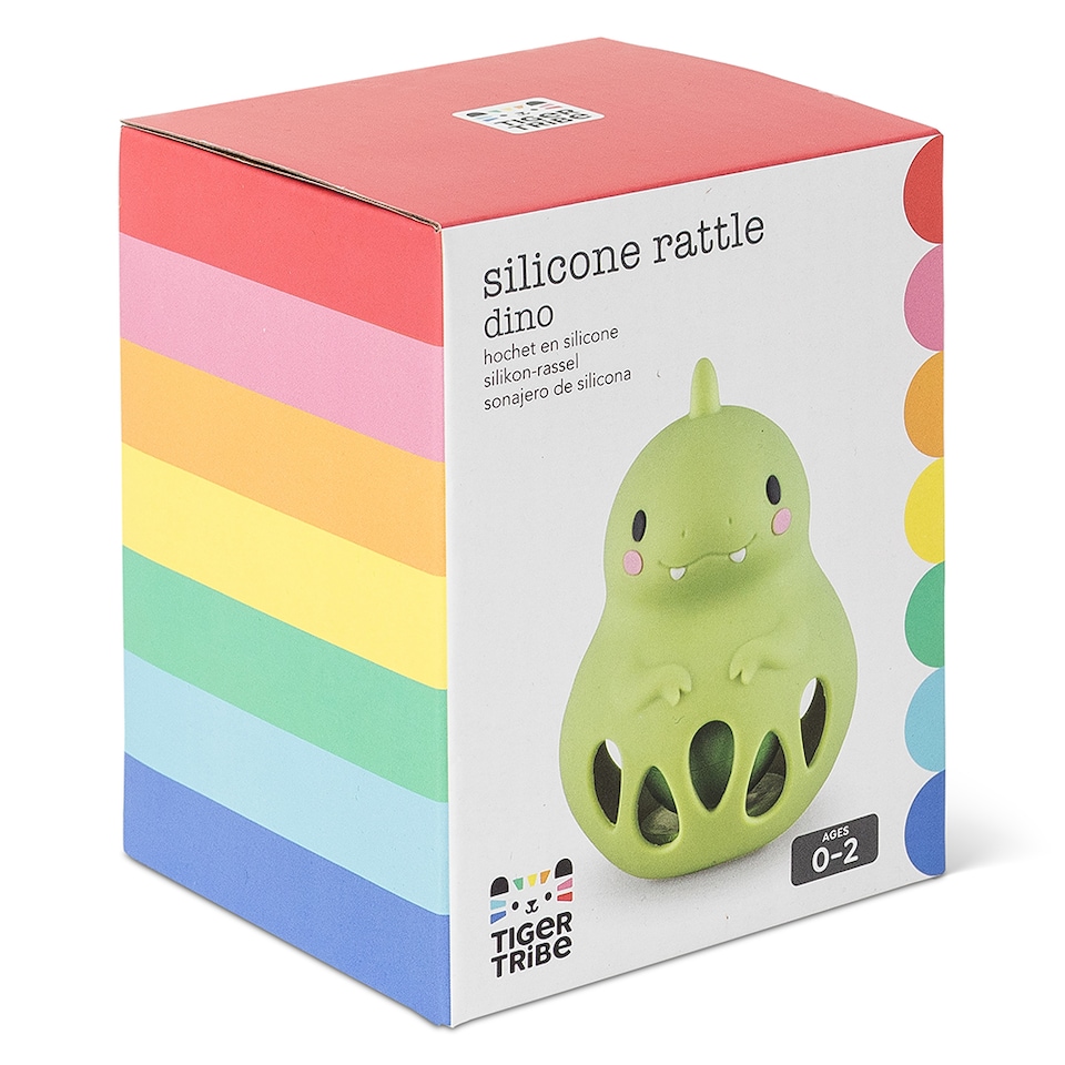 image 1 of Silicone Rattle - Dino