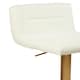 image 5 of Interiors by Premier Height Adjustable White Seat Bar Stool, Comfort And Stable Counter Stool, Elegant Contemporary Bar Stool