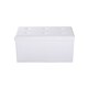 image 7 of HOMCOM Folding Faux Leather Storage Cube Ottoman Bench Seat PU Rectangular Footrest Stool Box Cream White | Cream | 1