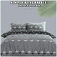 image 6 of Simple Reversible Geo Printed Duvet Cover Set Polycotton Beddings Grey | Double