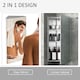 image 4 of HOMCOM Bathroom Corner Wall Mirror Storage Cabinet Cupboard Stainless Steel