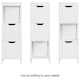 image 5 of Yaheetech Bathroom Cabinet 2 Hideaway Drawers 1 Shelf White