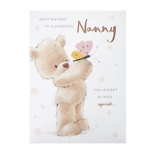 UK Greetings | Birthday Card for Nanny | Happy Birthday Gifts | Her, Girls, Women | Cute Teddy Bear Design | With Envelope