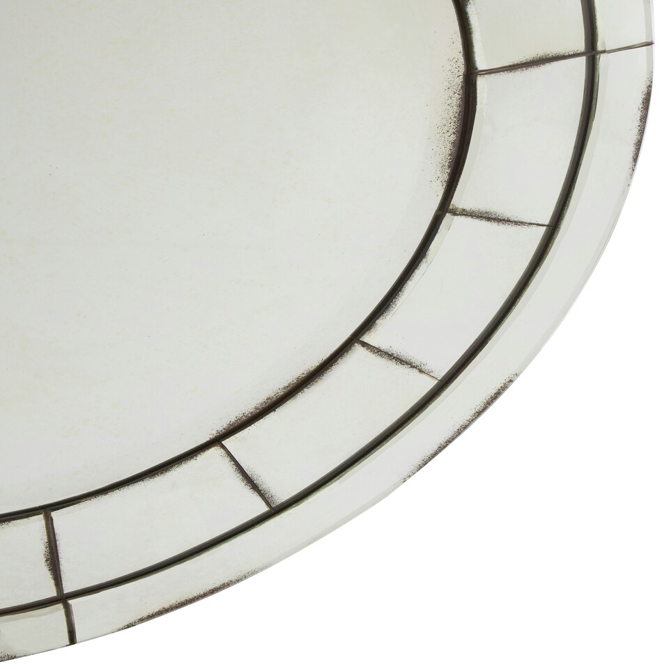 image 1 of Interiors by Premier Round And Effect Wall Mirror Grey