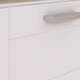 image 7 of Lokko Bathroom Storage Unit with 1 Door & 1 Drawer with Silver Handles in White