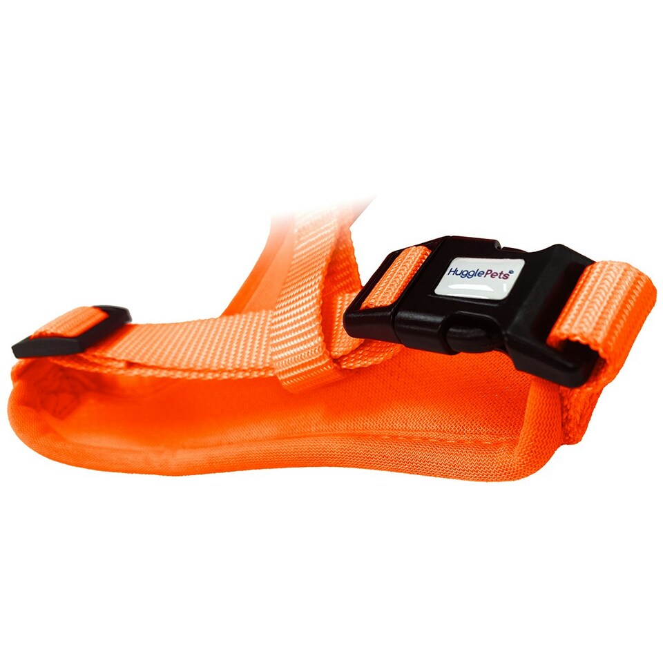 image 1 of HugglePets Air Mesh Dog Harness Orange | S