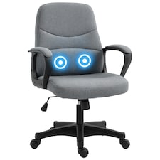 Vinsetto Office Chair with Massage 360° Swivel Chair Adjustable Height Grey