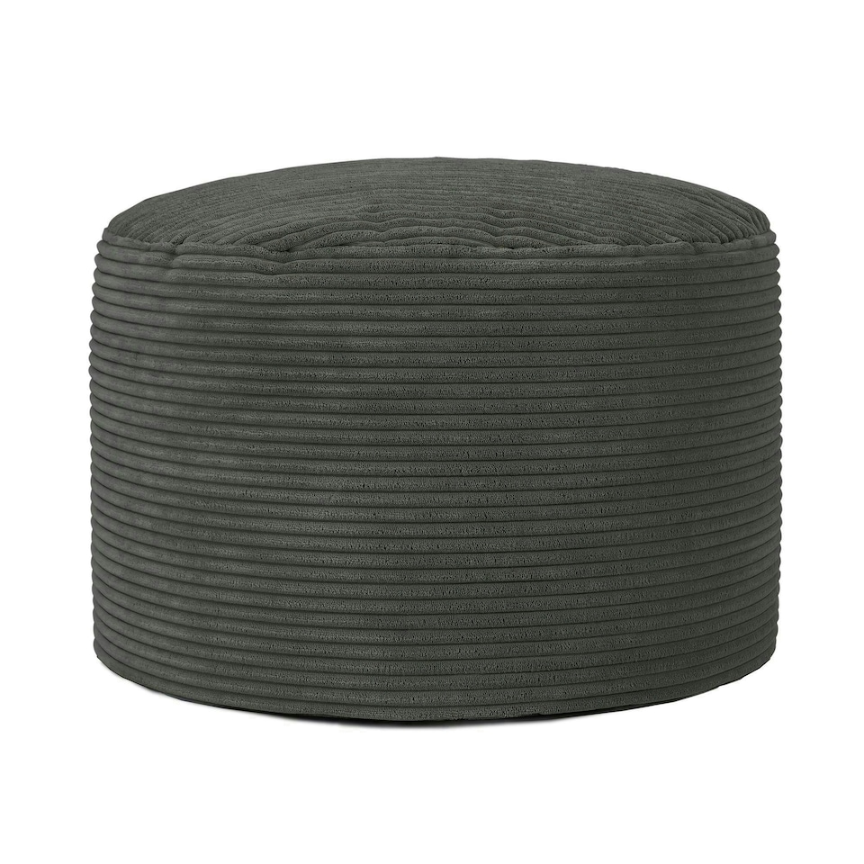 image 1 of icon Frankie Beanbag Footstool Corduroy Charcoal Grey